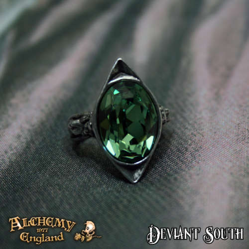 Alchemy Gothic AG-R120 Absinthe Fairy Spirit Crystal ring UK Size Q