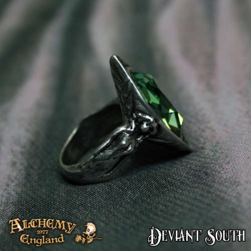 Alchemy Gothic AG-R120 Absinthe Fairy Spirit Crystal ring UK Size Q