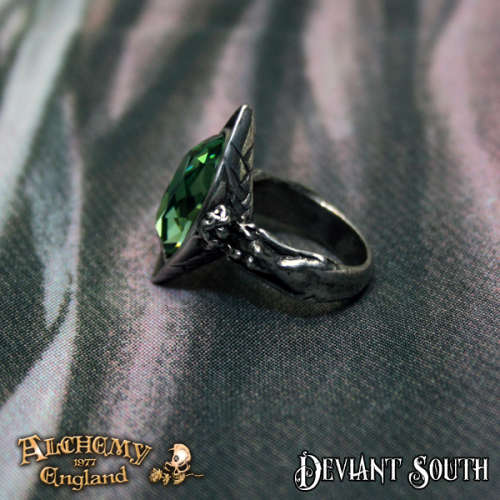 Alchemy Gothic AG-R120 Absinthe Fairy Spirit Crystal ring UK Size Q