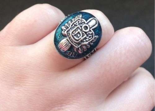 The Vampire Diaries Salvatore Sun Family Crest Damon Ring - Size: US 8 / UK Q