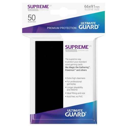 Ultimate Guard Supreme UX Sleeves Standard Size Black (50)