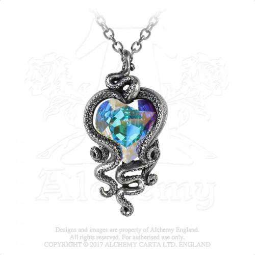 Alchemy Gothic P723 Heart of Cthulhu with 'Aurore Boreale Swarovski Crystal