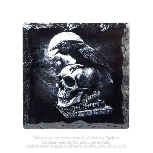 Alchemy Gothic CC12 Poe's Raven Individual Ceramic Coaster