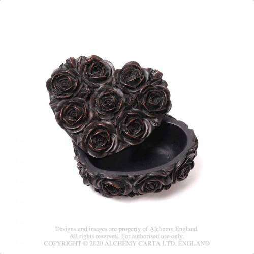 Alchemy Gothic SA19 Rose Heart Box - Black