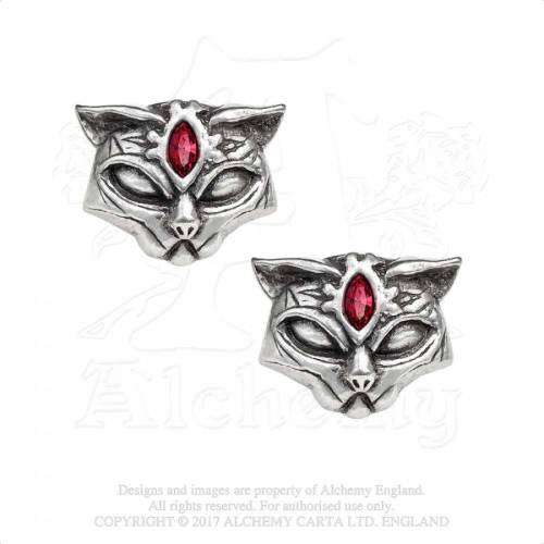 Alchemy Gothic E406 Sacred Cat Studs (pair)
