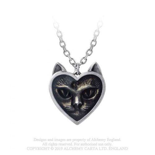 Alchemy Gothic P884 Love Cat necklace