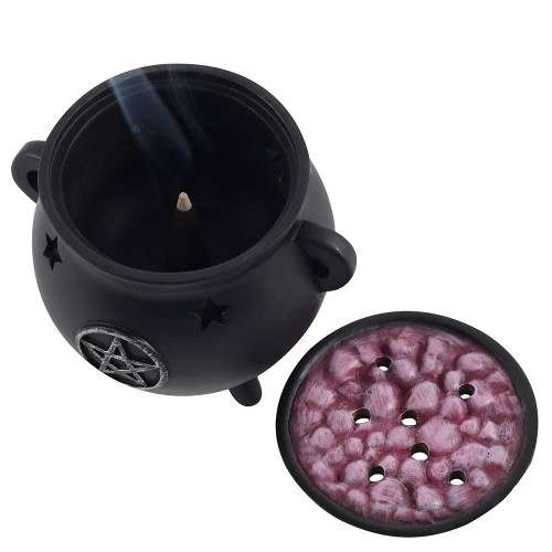 SoE Black Magic Pentagram Cauldron Incense Cone Holder (cone incense not included)