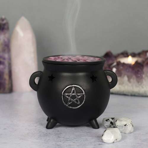 SoE Black Magic Pentagram Cauldron Incense Cone Holder (cone incense not included)