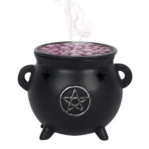 SoE Black Magic Pentagram Cauldron Incense Cone Holder (cone incense not included)