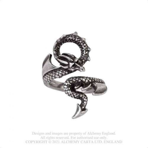 Alchemy Gothic AG-R245 Dragons Lure ring - UK Size: Y-W (adjustable)