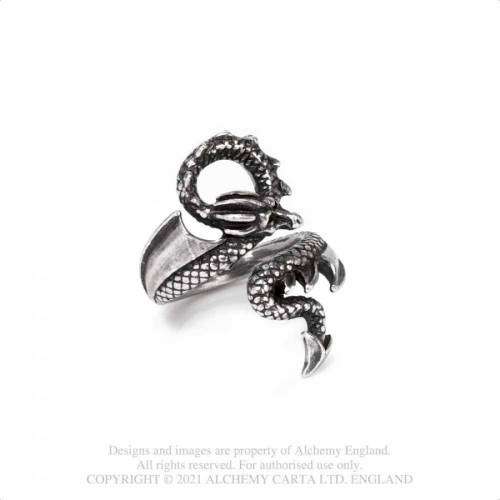 Alchemy Gothic AG-R245 Dragons Lure ring - UK Size: Y-W (adjustable)