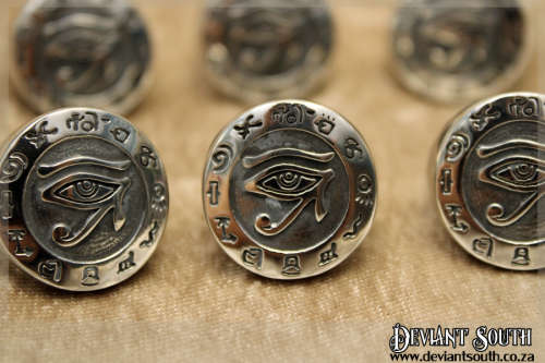 Stainless Steel Egyptian Eye of Ra Ring Size 8 (US) | Q (UK)
