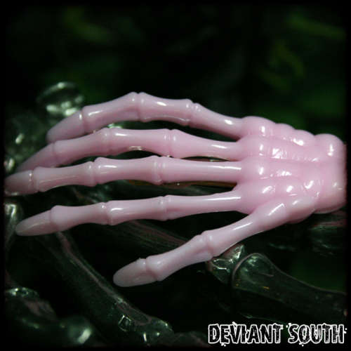 Skeleton Hand Hair Clip - Light Pink