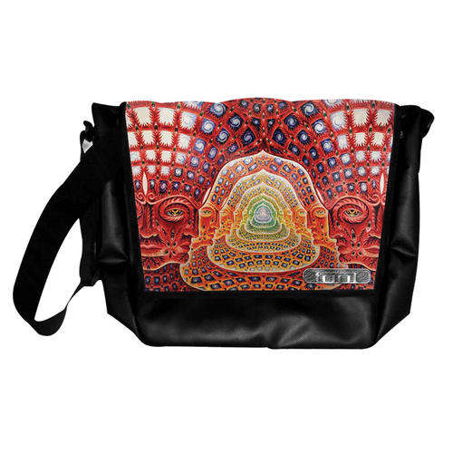 Tool - Black Messenger Bag with Metal Badge