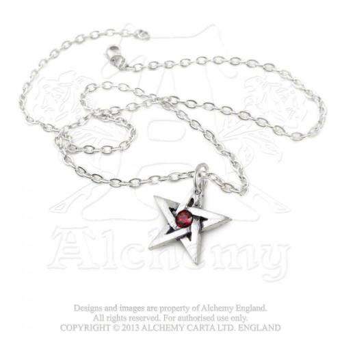 Alchemy Gothic P365 Crystal Pentagram pendant necklace