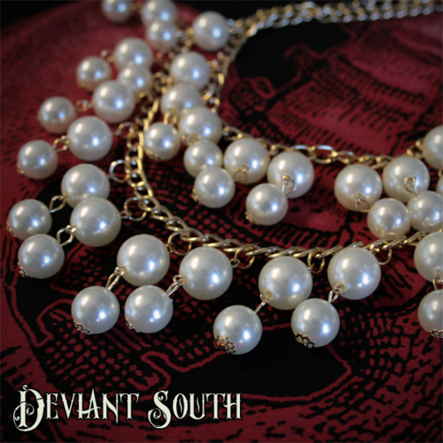 2 Broke Girls Caroline Channing Multi-layer Pearl Alloy Bib Necklace