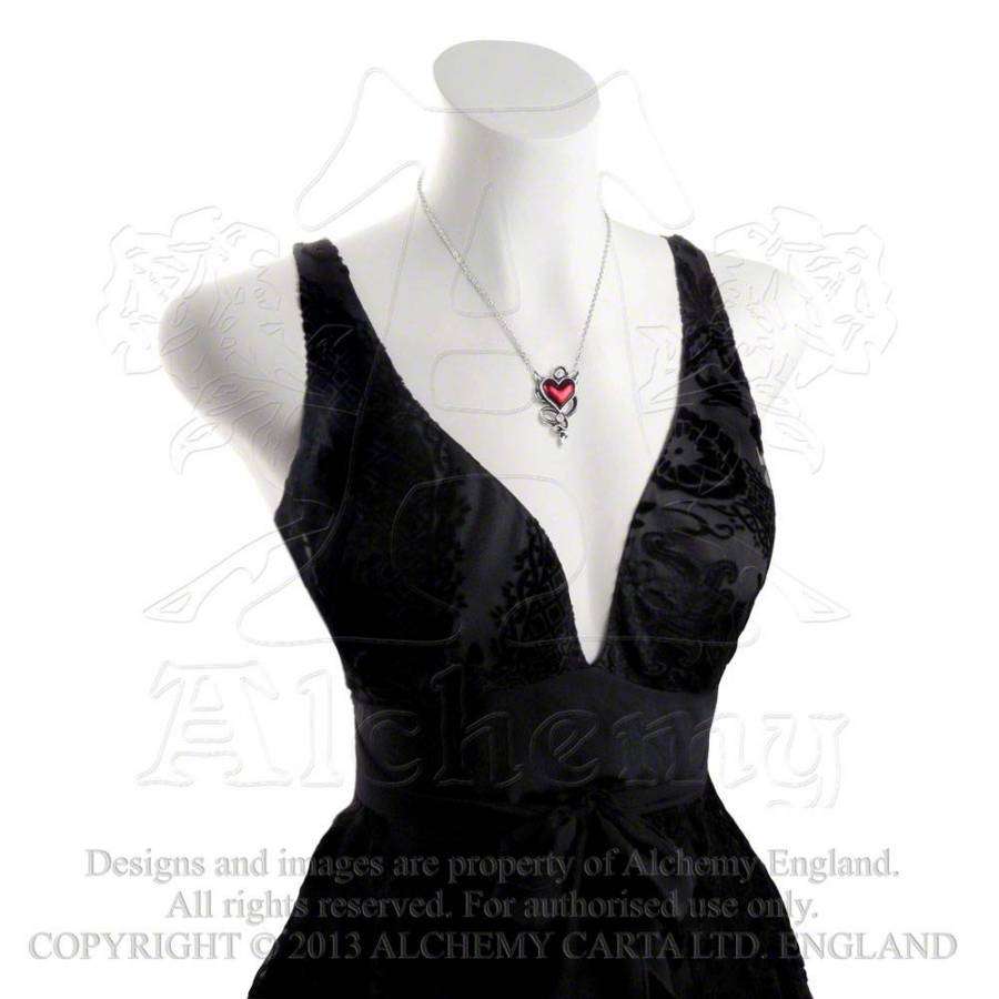 NEW - IN STOCK - Alchemy Gothic ULFP20 Devil Heart Necklace