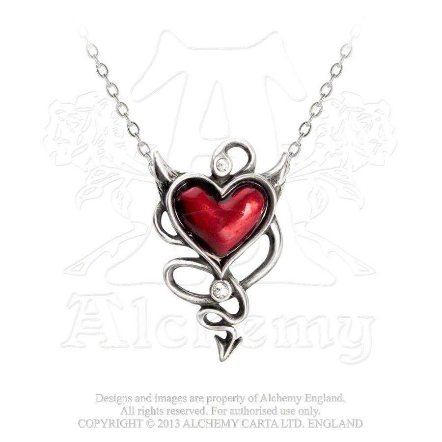 NEW - IN STOCK - Alchemy Gothic ULFP20 Devil Heart Necklace