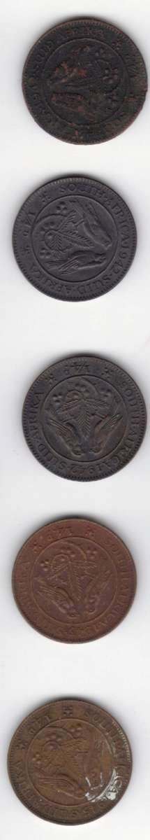 5 x 1/4D (3 x 1942, 1943, 1945)