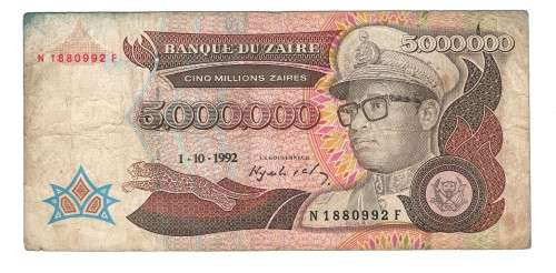 5,000,000 Zaires Zaire