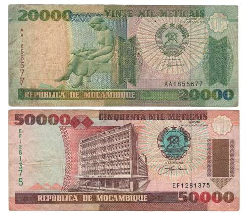 20,000 and 50,000 Meticais Mozambique