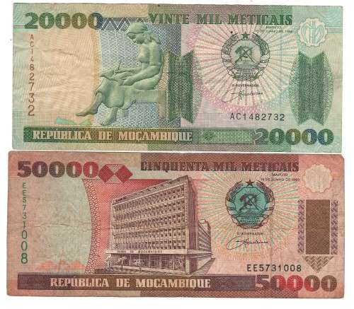 20,000 and 50,000 Meticais Mozambique