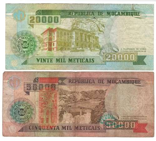 20,000 and 50,000 Meticais Mozambique