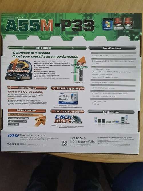 Mainboard MSI AMD A55M-P33