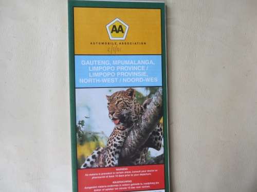 OLD AA ROAD MAP -  GAUTENG / MPUMALANGA / LIMPOPO PROVICE / NORTH-WEST  - AS PER SCAN