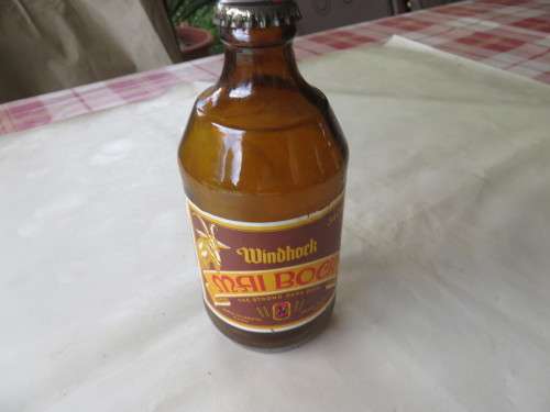 EMPTY BEER BOTTLE - WINDHOEK MAI BOCK - S.W.A.  - AS PER SCAN B2