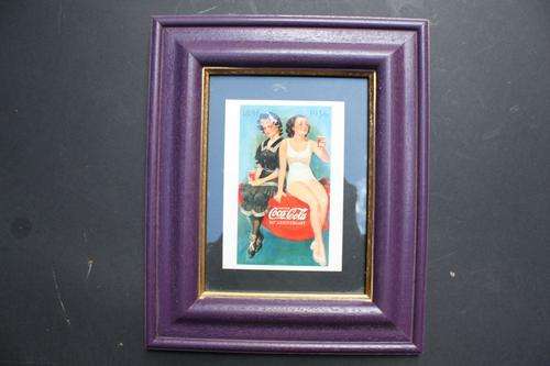 FRAMED COCA COLA PICTURE - 245 X 295 MM - PICTURE 105 X 145 MM - PLEASE HAVE A LOOK