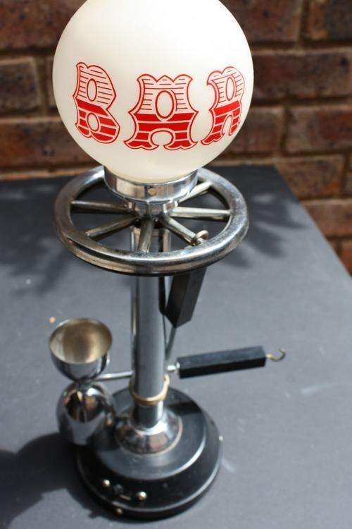 BAR LIGHT 370 MM HIGH WITH TOT MEASURE AND FORK - FOR RESTORATION OR DISPLAY ONLY - PLEASE HAVE A LO