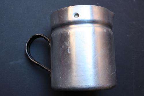 VINTAGE ALUMINIUM JAR - 125 MM DIAM. - 150 MM HIGH - HART - PLEASE HAVE A LOOK