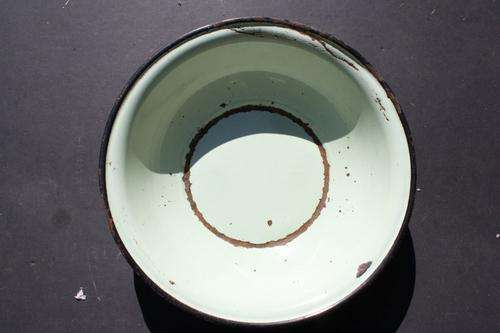 VERY OLD ENAMEL BOWL - 300 MM DIAM. - 70 MM HIGH - PLEASE HAVE A LOOK