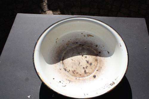 VERY OLD ENAMEL BOWL - 420 MM DIAM. - 110 MM HIGH