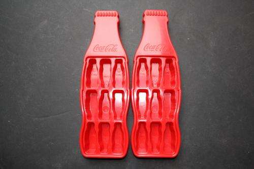 TWO COCA COLA ICE CUBE TRAYS !!! - A MUST FOR YOUR BAR OR PUB !!!  !!!