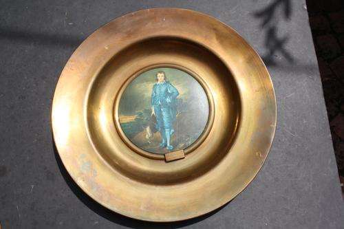 BRASS WALL PLATE - BLUE BOY - 420 MM DIAM. - 45 MM HIGH - TRAFFORD PLAQUES - ENGLAND