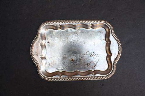 SILVER PLATED TRAY FOR SIX GOBLETS - 230 X 150 MM - NO MARKINGS - PLEASE HAVE A LOOK