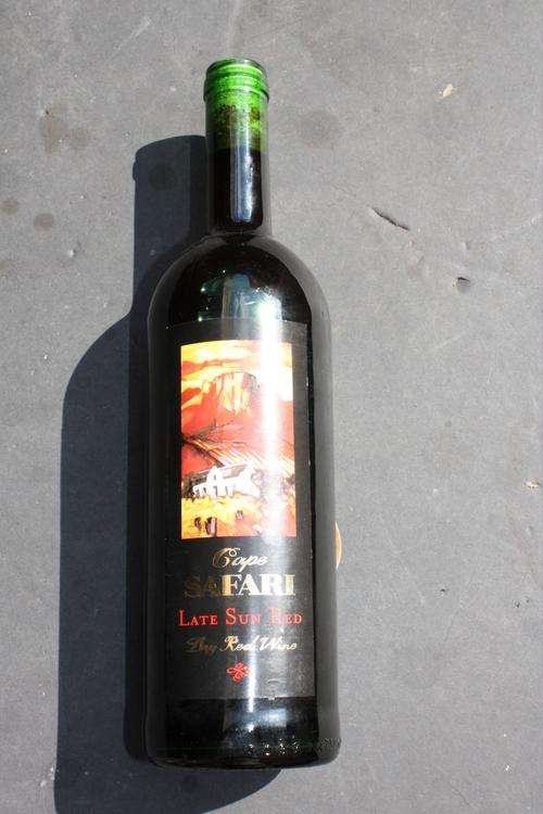 A BOTTLE OF CAPE SAFARI - LATE SUN RED - DRY RED WINE - A COLLECTORS ITEM