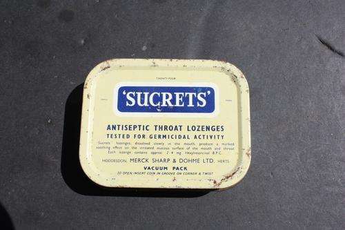 TIN BOX - 'SUCRETS' - ANTISEPTIC THROAT LOZENGES - PLEASE HAVE A LOOK