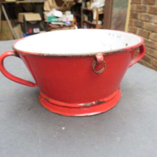RED ENAMEL COLLANDER - 200 MM DIAM. - 110 MM HIGH - PLEASE HAVE A LOOK