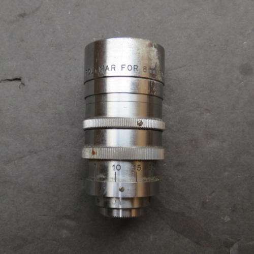 OLD STAINLESS STEEL LENS - POLYMAR - FOR 8MM F 1.8 1 1/2" - A COLLCTORS ITEM