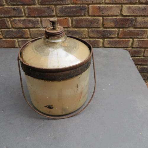 UNUSUAL VINTAGE GLASS JAR?? - 180 MM DIAM.- 160 MM HIGH - MADE BY:PERFECTION STOVE COMPANY - U.S.A.