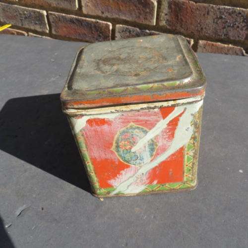 OLD TEA BOX - 110 X 110 MM - 125 MM HIGH - PLEASE HAVE A LOOK