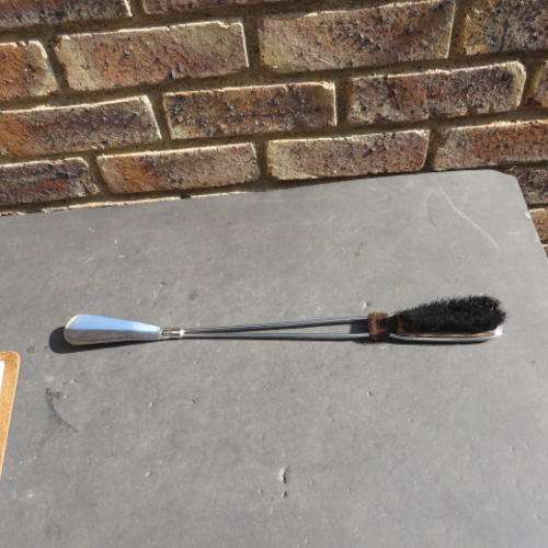 SHOE HORN WITH BRUSH - 490 MM LONG - JAPAN - PLEASE HAVE A LOOK