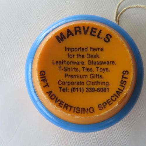 HARD PLASTIC YOYO - FOR OUR MEN AT THE BORDER - VIR ONS MANNE AAN DIE GRENSE - MARVELS - AS  SCAN