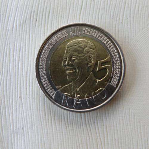 2008 - 5 RAND MANDELA 90TH BIRTHDAY COIN