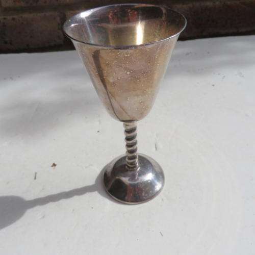 SILVER PLATED GOBLET - 70 MM DIAM. - 140 MM HIGH