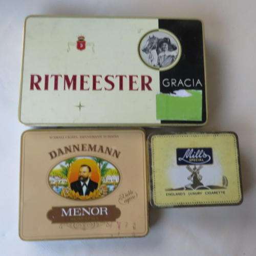THREE VARIOUS CIGARETTE / CIGAR  BOXES AS PER SCAN
