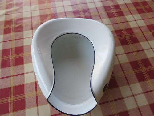 OLD ENAMEL BED PAN - MADE IN CZECHOSLOVAKIA